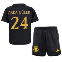 Camiseta Real Madrid Arda Guler #24 Tercera Equipación Replica 2023-24 para niños mangas cortas (+ Pantalones cortos)